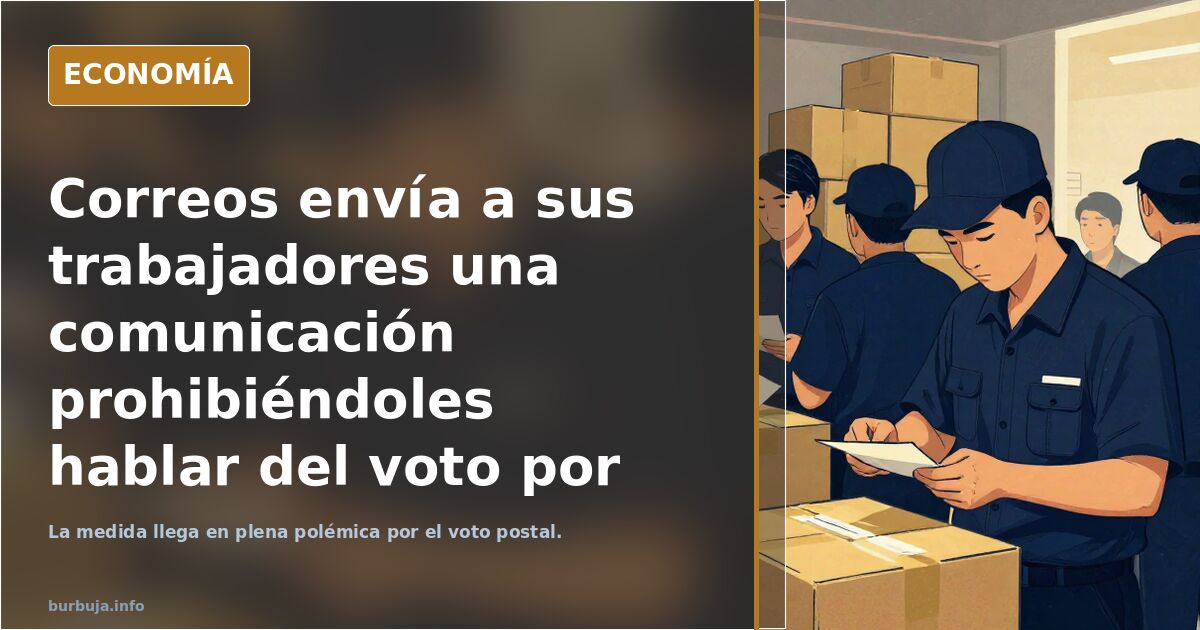 Correos envía a sus trabajadores una comunicación prohibiéndoles hablar del voto por correo