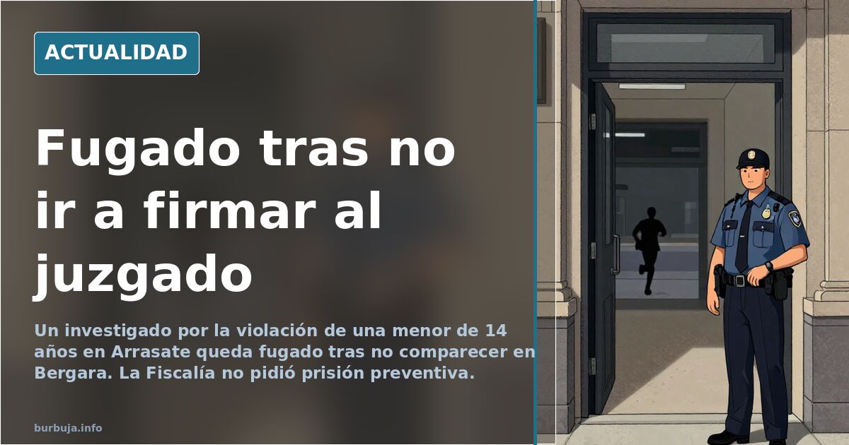 Fugado un investigado por violar a una menor de 14 años en Arrasate