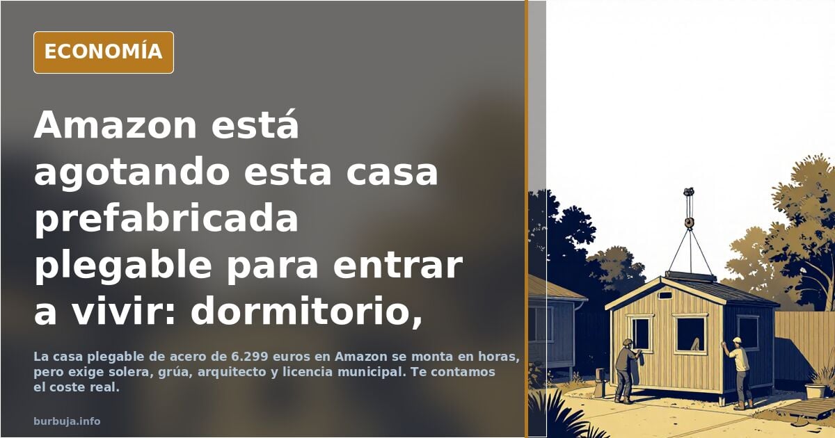 Amazon está agotando esta casa prefabricada plegable para entrar a vivir: dormitorio, cocina y baño por 6.299 euros