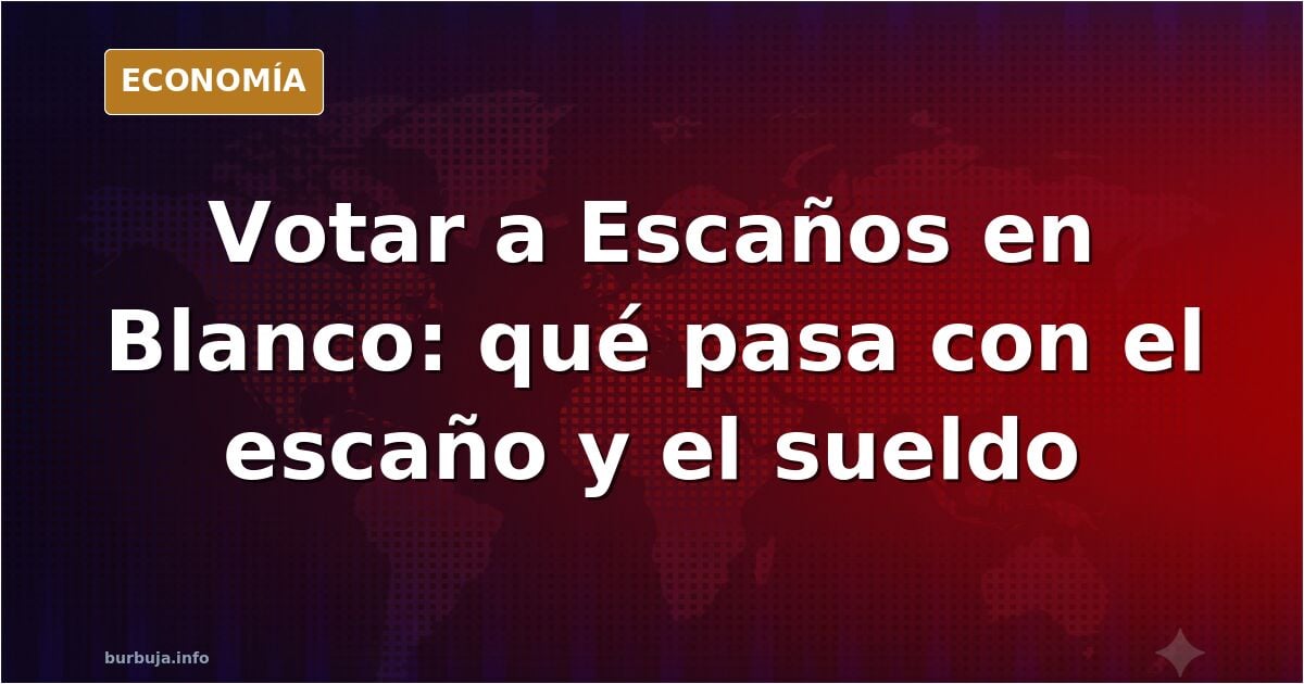 Si queremos deshacernos de los politicos actuales, ahorrarnos sus sueldos, privilegios,... hay una forma votar a "Escaños en Blanco", que dejan vacios