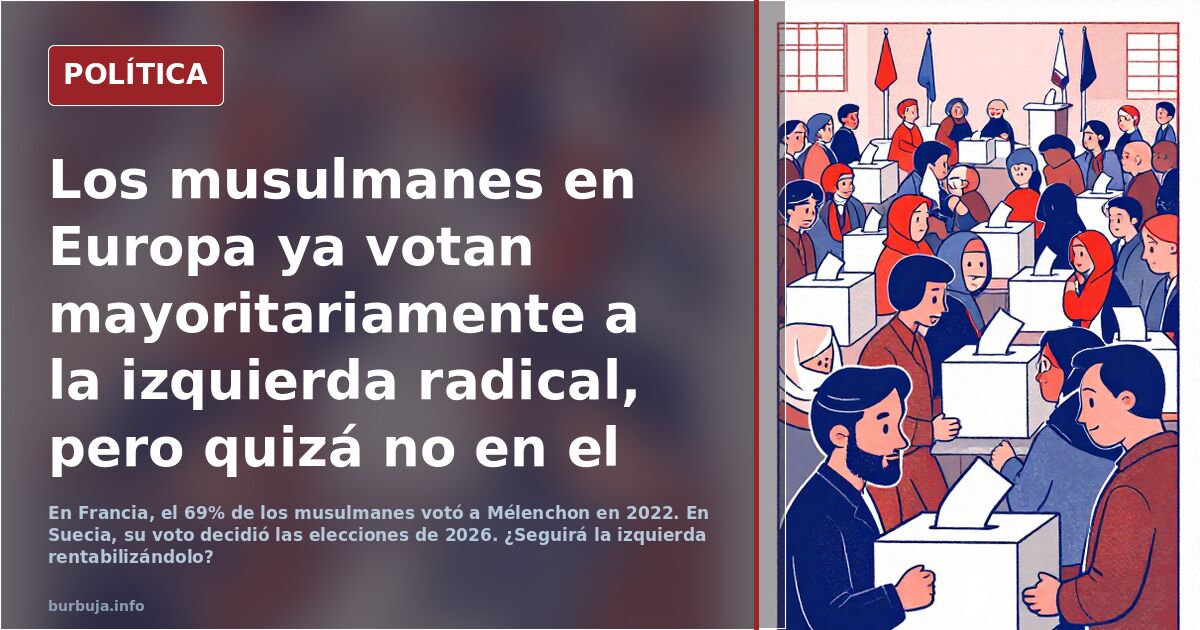 Los musulmanes en Europa ya votan mayoritariamente a la izquierda radical, pero quizá no en el futuro
