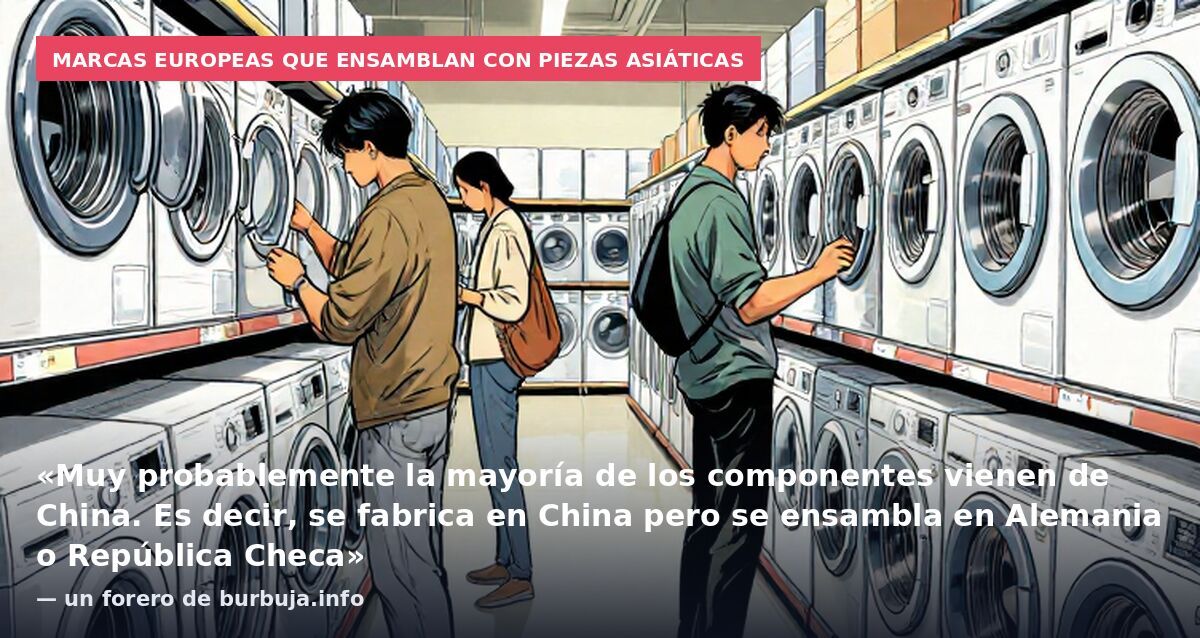 Marcas europeas que ensamblan con piezas asiáticas: «Muy probablemente la mayoría de los componentes vienen de China. Es decir, se fabrica en China pero se ensambla en Alemania o República Checa» — un forero de burbuja.info