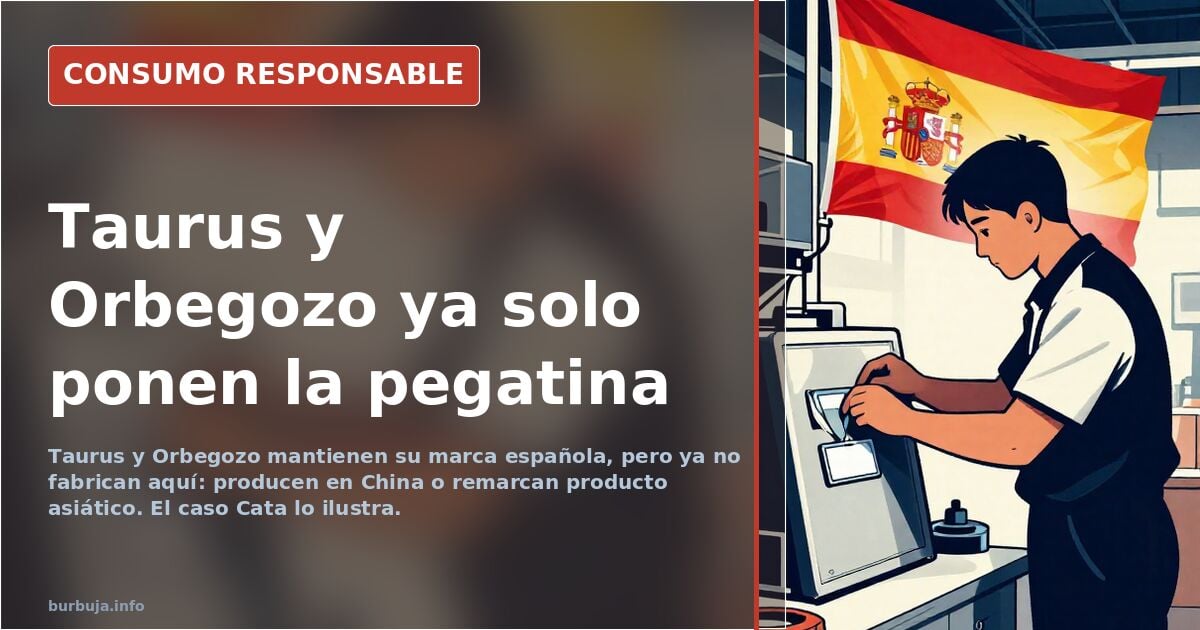 Taurus y Orbegozo: marca española, fábrica china