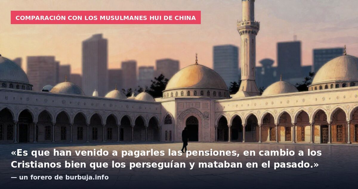 Comparación con los musulmanes Hui de China: «Es que han venido a pagarles las pensiones, en cambio a los Cristianos bien que los perseguían y mataban en el pasado.» — un forero de burbuja.info