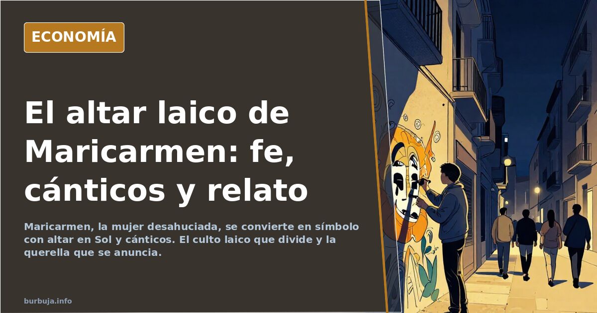 Maricarmen, símbolo de la lucha por la vivienda: el altar laico que divide
