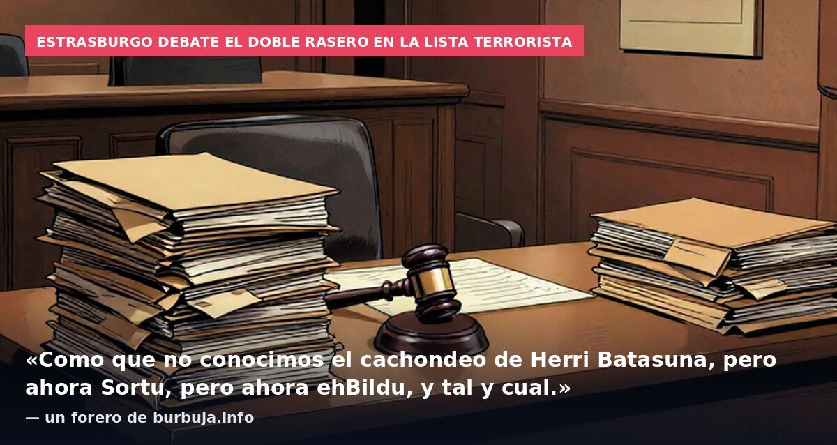 Estrasburgo debate el doble rasero en la lista terrorista: «Como que no conocimos el cachondeo de Herri Batasuna, pero ahora Sortu, pero ahora ehBildu, y tal y cual.» — un forero de burbuja.info