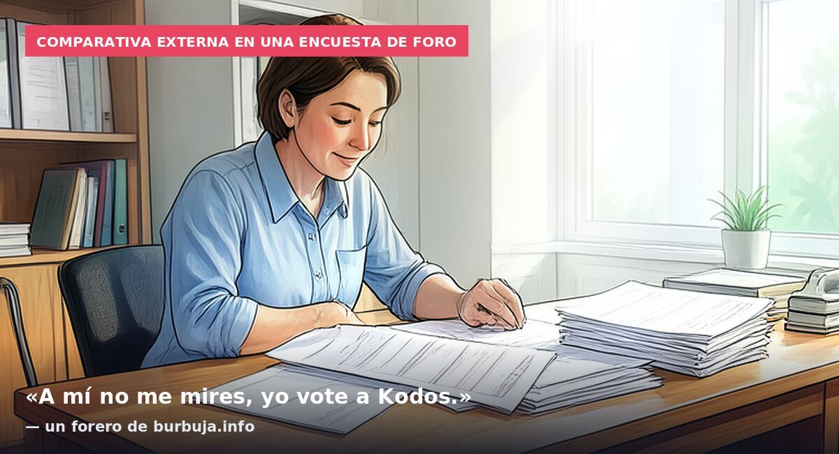 Comparativa externa en una encuesta de foro: «A mí no me mires, yo vote a Kodos.» — un forero de burbuja.info