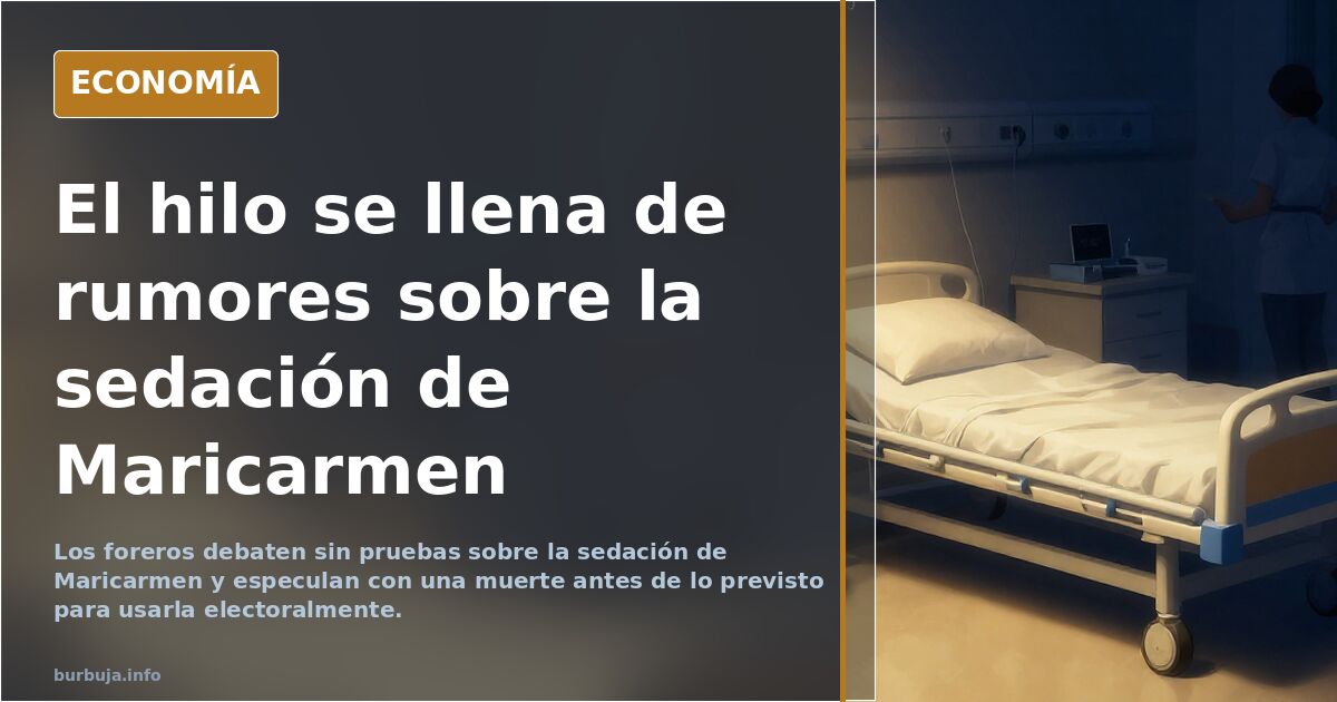 Ejrm, ejem, ejem. Maricarmen fue "sedada"