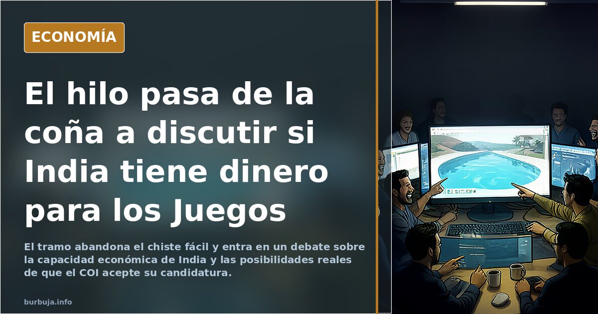 India presenta formalmente su candidatura para ser la sede de los juegos olímpicos de 2036 y los comentarios son para echarse unas risas.