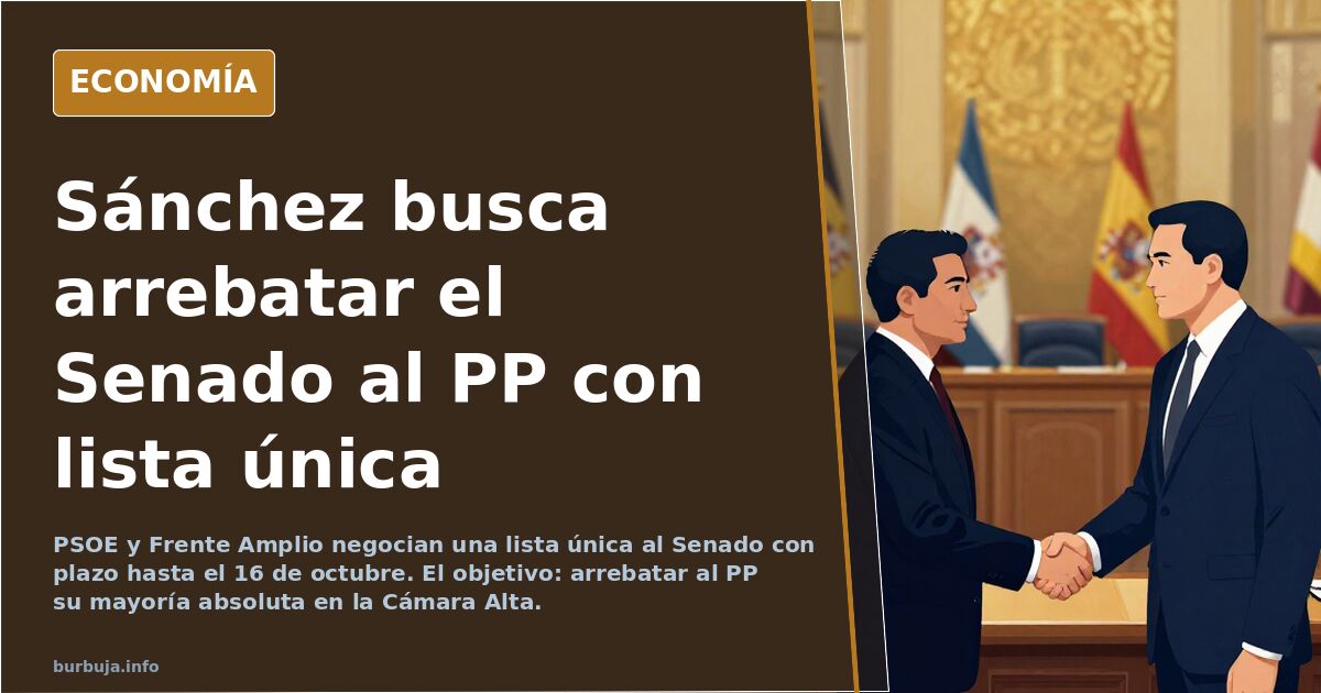 El PSOE explora una lista única con Sumar para el Senado