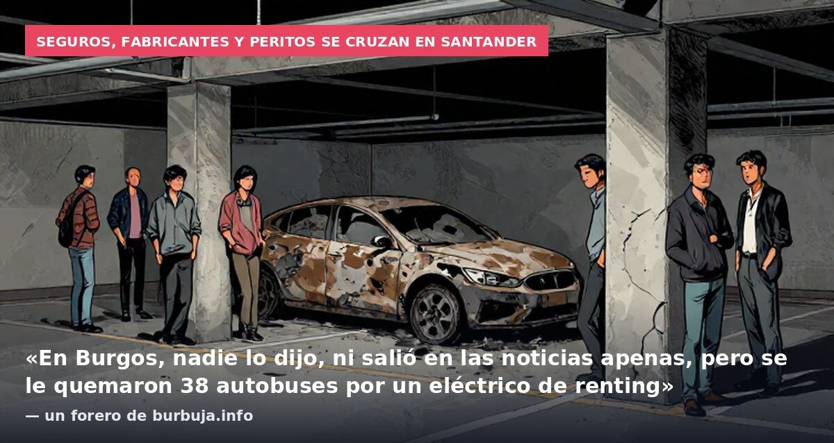Arde un garaje de coches eléctricos en Santander
