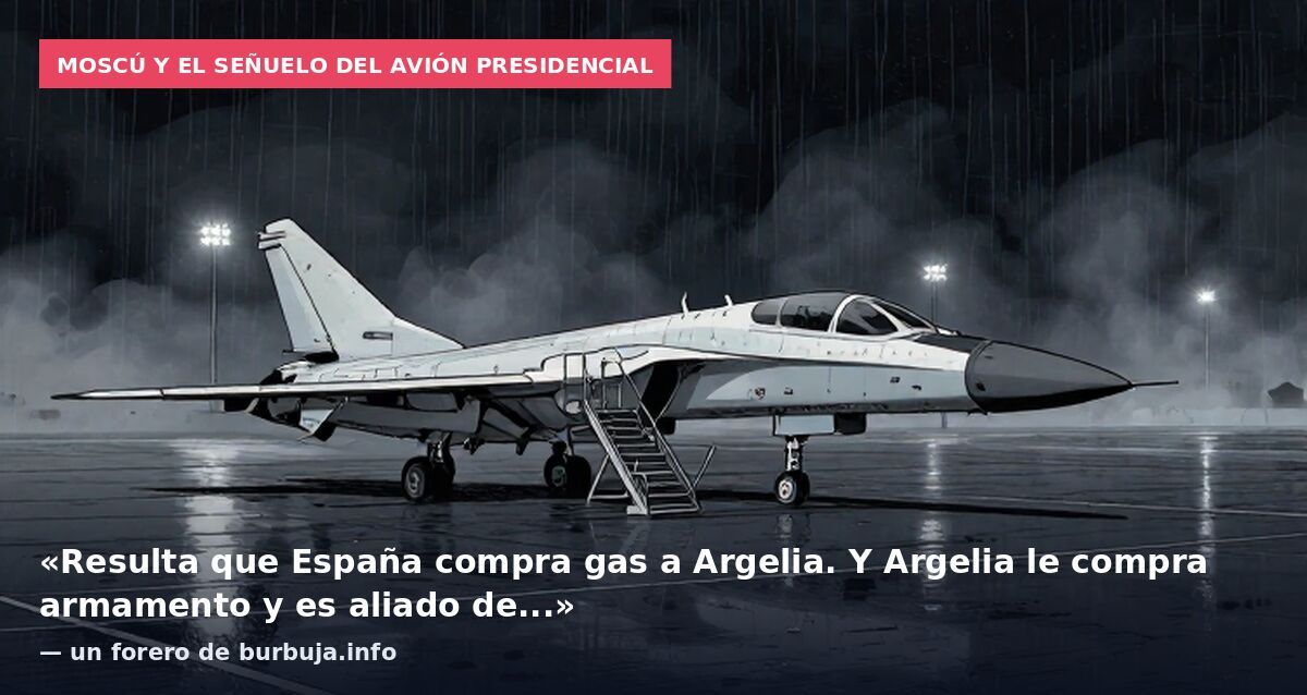 Moscú y el señuelo del avión presidencial: «Resulta que España compra gas a Argelia. Y Argelia le compra armamento y es aliado de...» — un forero de burbuja.info