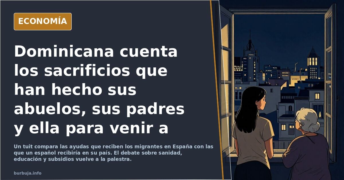 Dominicana cuenta los sacrificios que han hecho sus abuelos, sus padres y ella para venir a España y tener un futuro mejor