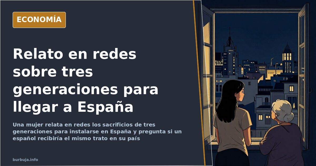 Una mujer relata en redes los sacrificios de tres generaciones para venir a España