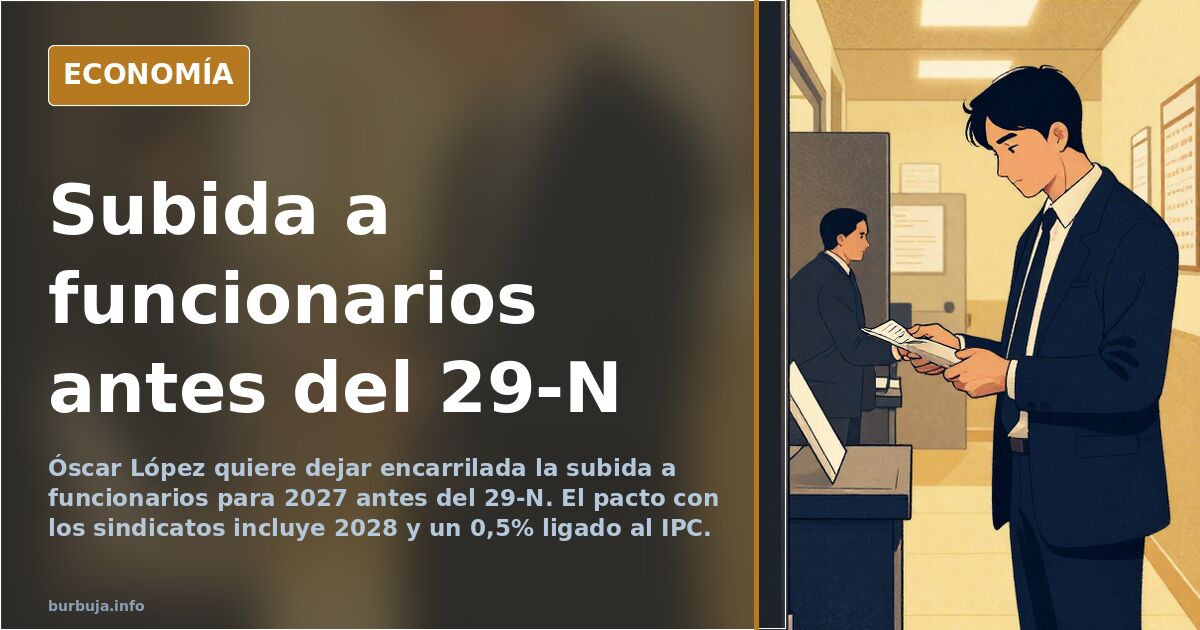 El Gobierno quiere cerrar la subida del 4,5% a funcionarios antes del 29-N
