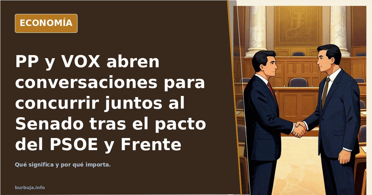 PP y VOX abren conversaciones para concurrir juntos al Senado tras el pacto del PSOE y Frente Amplio