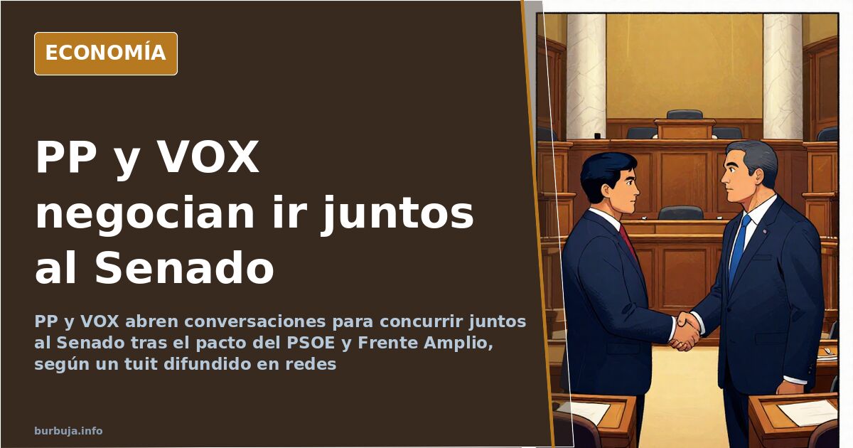 PP y VOX negocian el Senado tras el pacto PSOE-Frente Amplio