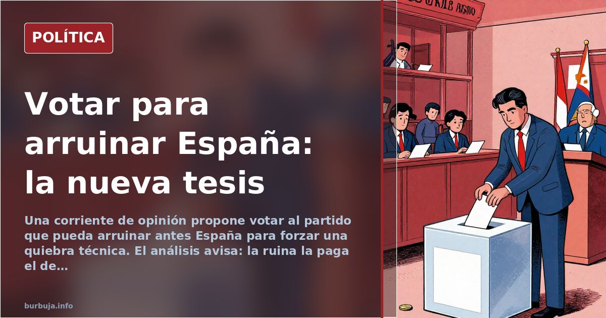 Votar para arruinar España: la tesis del voto destructivo