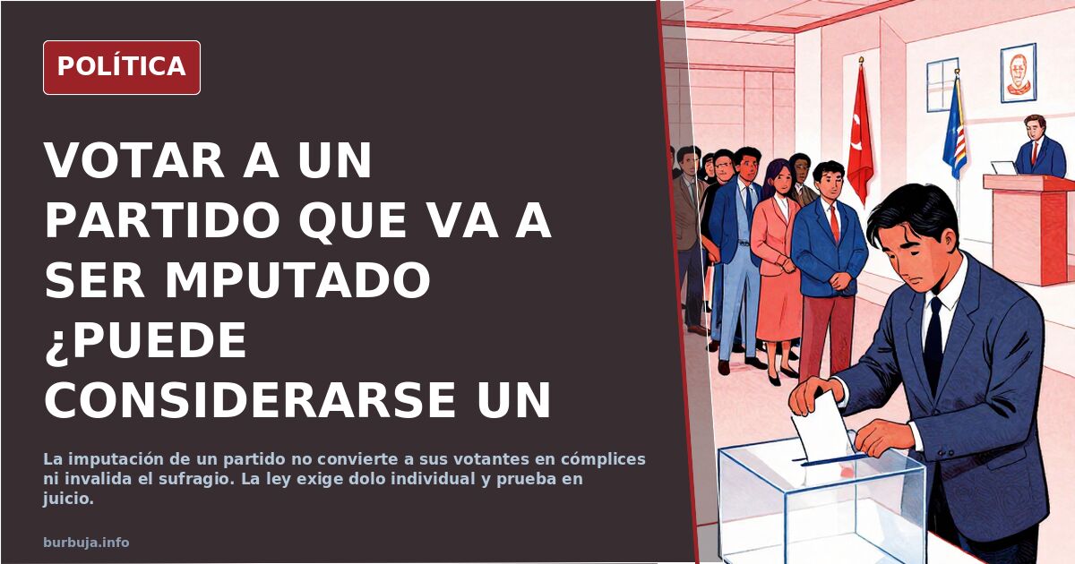 VOTAR A UN PARTIDO QUE VA A SER MPUTADO ¿PUEDE CONSIDERARSE UN FRAUDE "DEMOCRÁTICO"?