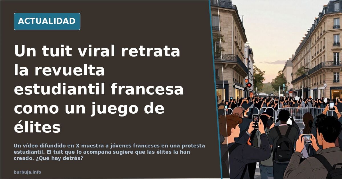 Video para enmarcar. Así viven los franceses la revuelta "estudiantil" creada por las elites