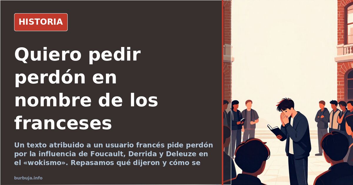 Quiero pedir perdón en nombre de los franceses