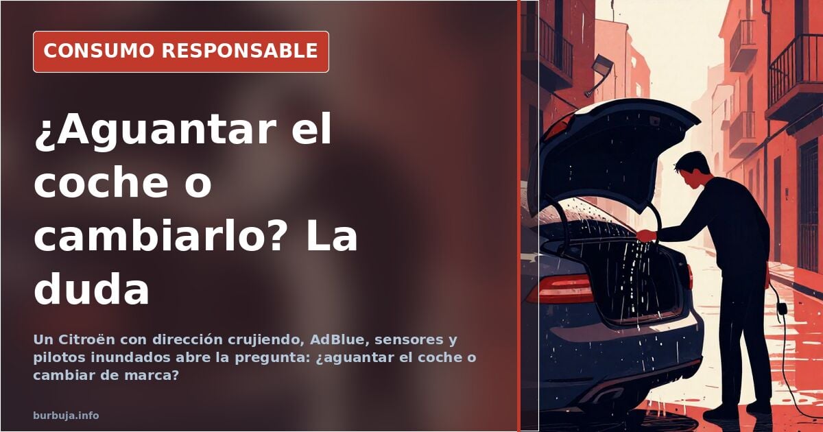 Coche Citroën en un taller con la dirección desmontada y herramientas alrededor, imagen de la duda sobre qué marca de coches 