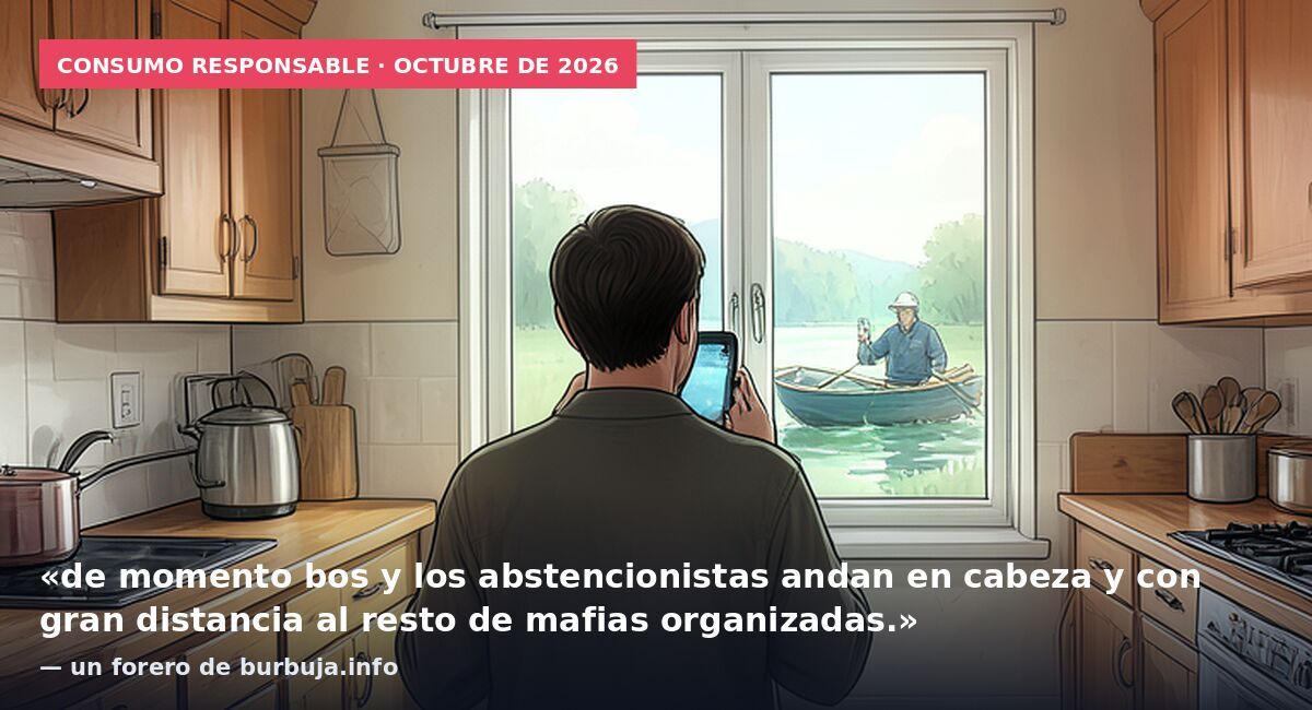 Consumo responsable · octubre de 2026: «de momento bos y los abstencionistas andan en cabeza y con gran distancia al resto de mafias organizadas.» — un forero de burbuja.info