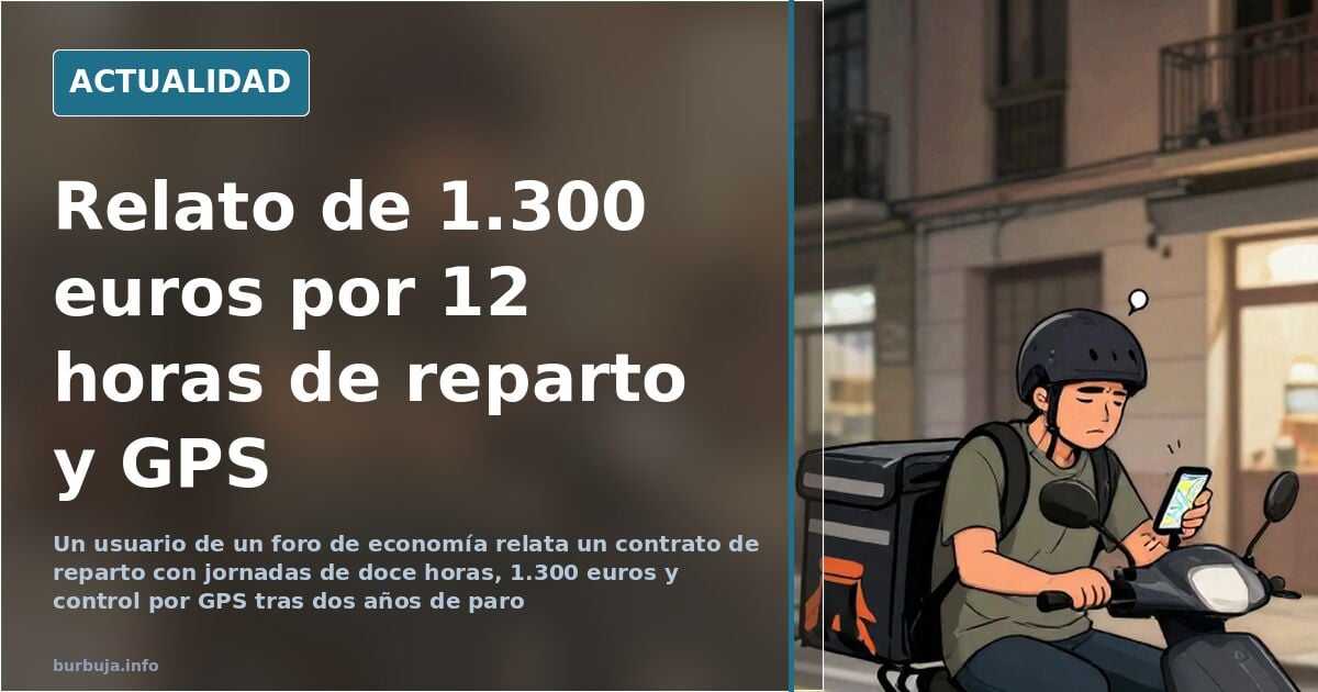 12 horas de reparto por 1.300 euros: el GPS como jefe