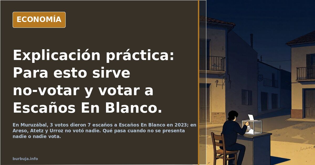 Explicación práctica: Para esto sirve no-votar y votar a Escaños En Blanco.