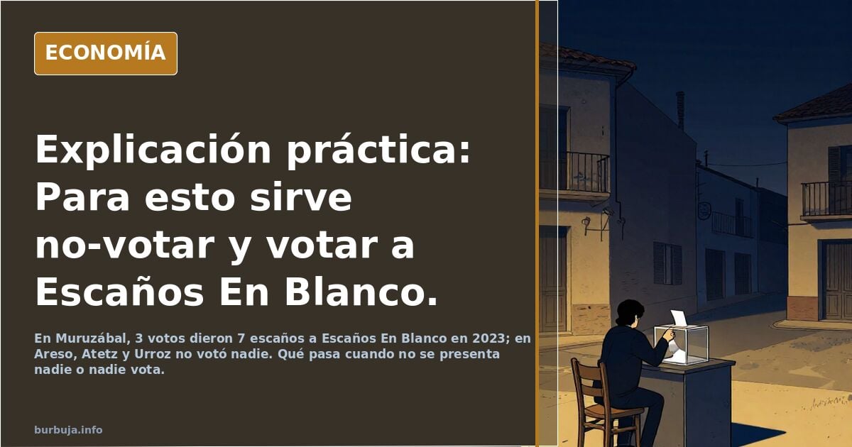 Explicación práctica: Para esto sirve no-votar y votar a Escaños En Blanco.