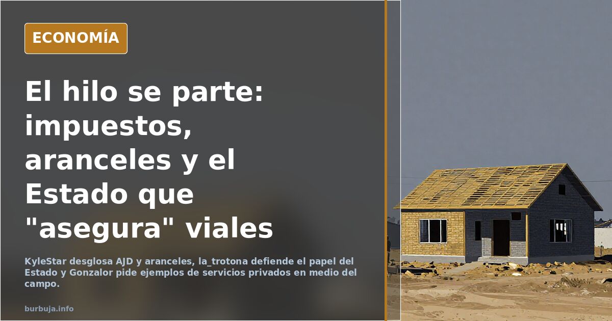 El hilo se parte: impuestos, aranceles y el Estado que "asegura" viales
