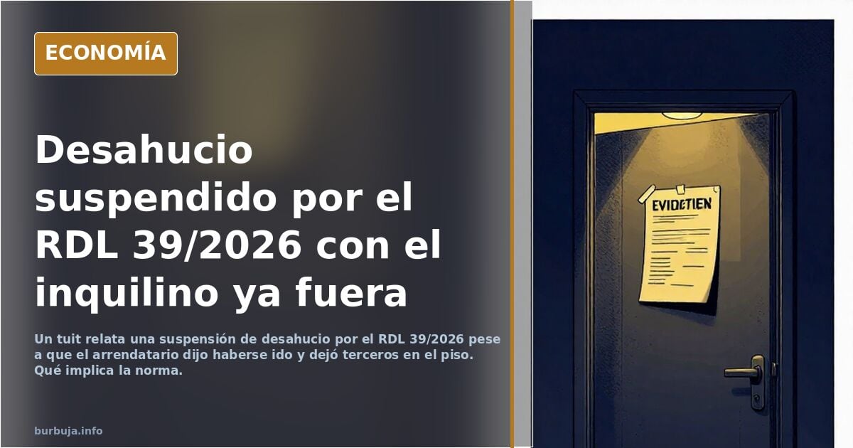 Decreto Mari Carmen: paran un desahucio y el inquilino ya no está