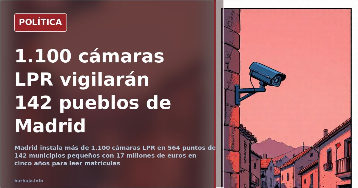 Madrid despliega 1.100 cámaras LPR en 142 pueblos