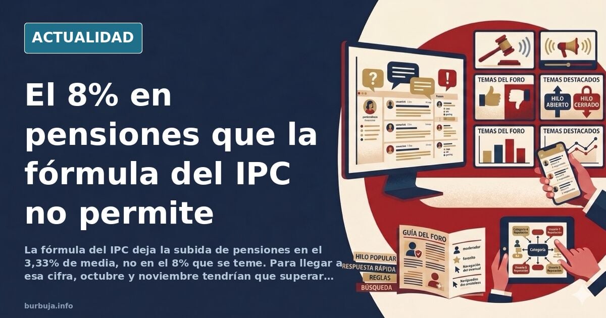 La subida de pensiones de 2027 no saldrá del 8% por la fórmula del IPC