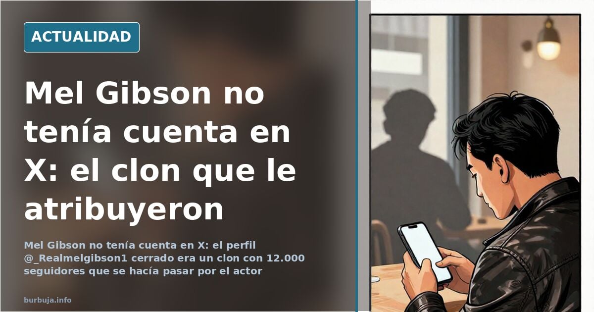 Mel Gibson no tenía cuenta en X: la cuenta cerrada era un clon