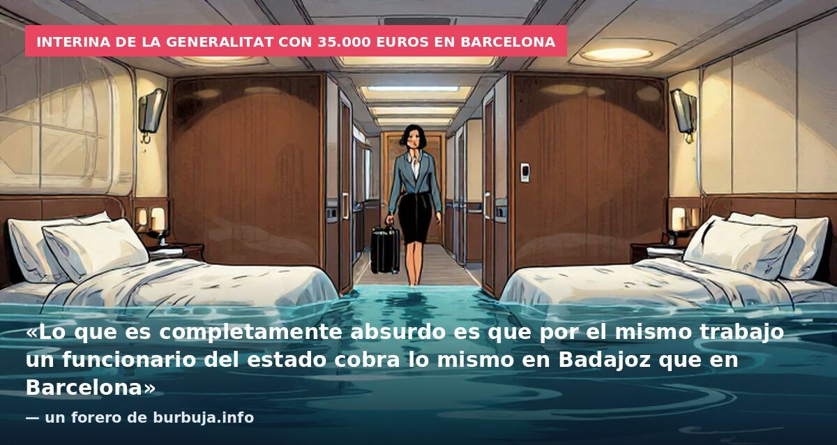 "soy interina en la Generalitat y cobro 35,000, no da para Barcelona"