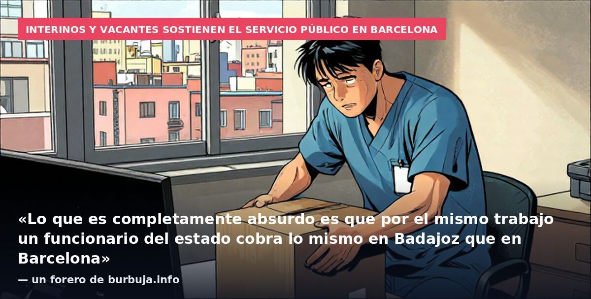 "soy interina en la Generalitat y cobro 35,000, no da para Barcelona"
