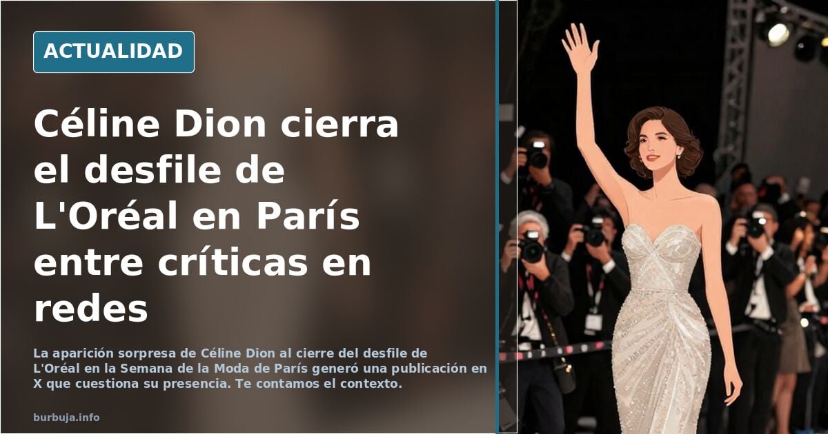 Céline Dion sorprende en la Semana de la Moda de París