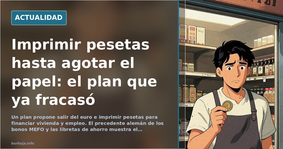 Billetes de peseta apilados junto a una maqueta de vivienda sobre una mesa de despacho con luz natural
