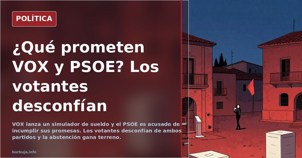 Debate sobre las promesas de VOX y PSOE: dudas y críticas