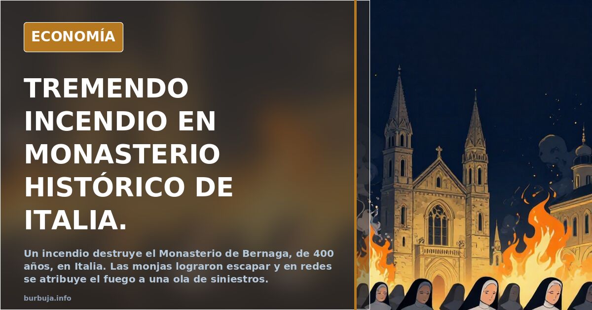 TREMENDO INCENDIO EN MONASTERIO HISTÓRICO DE ITALIA.