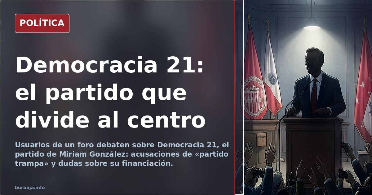 Debatte um Spaniens Partei Democracia 21 und Stimmenaufteilung