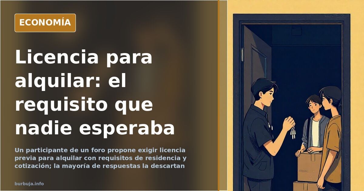 Un foro debate exigir una licencia para alquilar