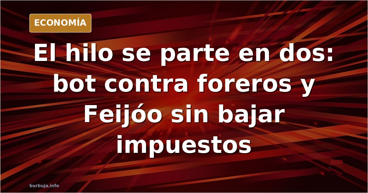 La contraofensiva contra la clase trabajadora se prepara. Feijóo "pedirá sacrificios"