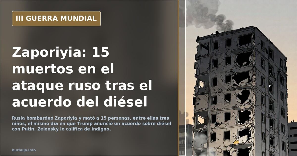 Pooptin tira bombazo de celebración en Ukroña matando a 15 para celebrar acuerdo de Diesel con Trumpstein.