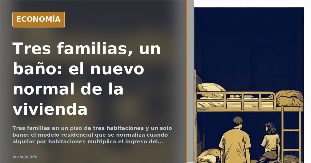 El 'nuevo normal' de la vivienda: tres familias en un piso de tres habitaciones