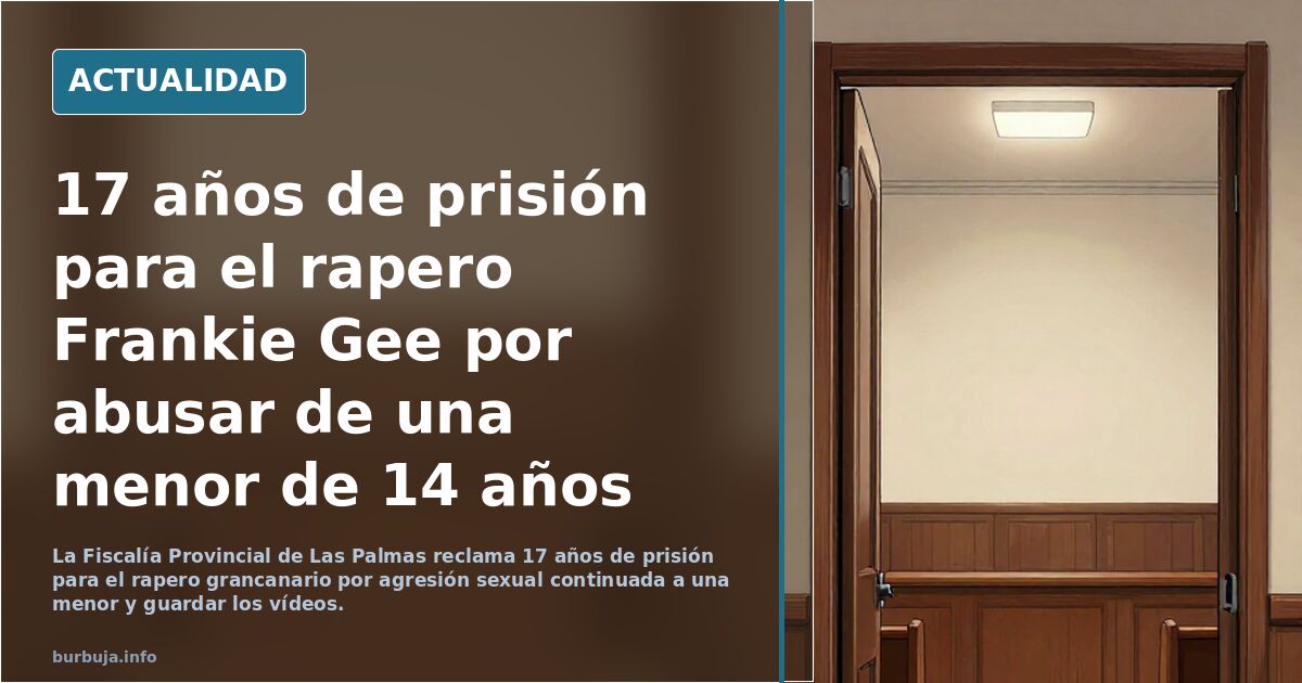 17 años de prisión para el rapero Frankie Gee por abusar de una menor de 14 años