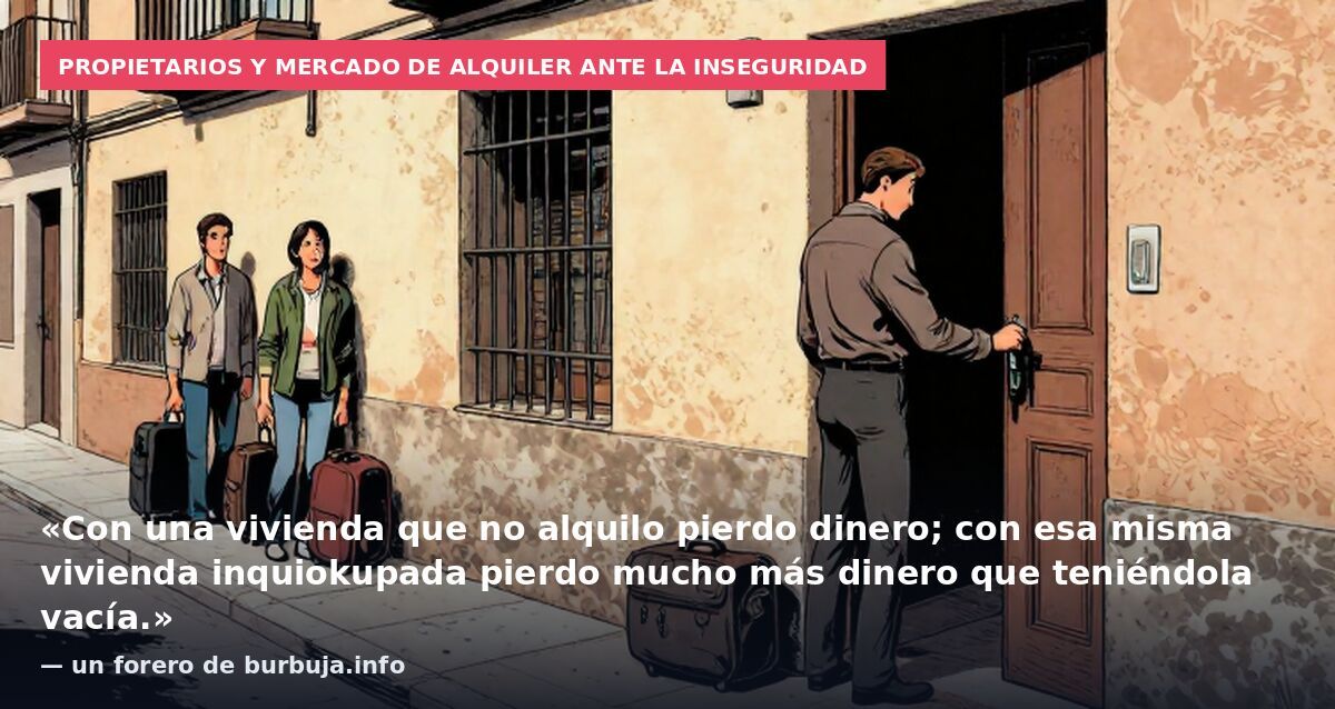 Gonzalo Bernardos: «Sugiero dejar las viviendas vacías hasta que vuelva la seguridad»... ¿qué dice al respecto el código penal?