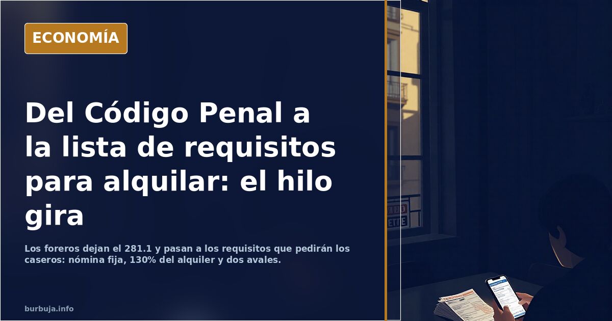 Gonzalo Bernardos: «Sugiero dejar las viviendas vacías hasta que vuelva la seguridad»... ¿qué dice al respecto el código penal?