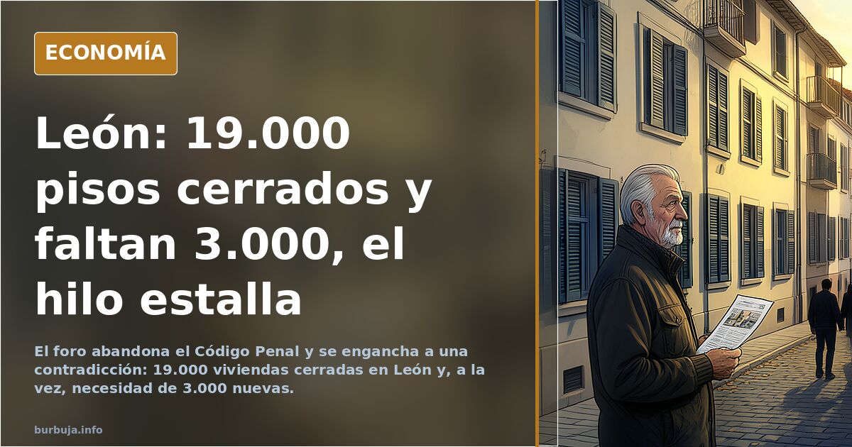 Gonzalo Bernardos: «Sugiero dejar las viviendas vacías hasta que vuelva la seguridad»... ¿qué dice al respecto el código penal?